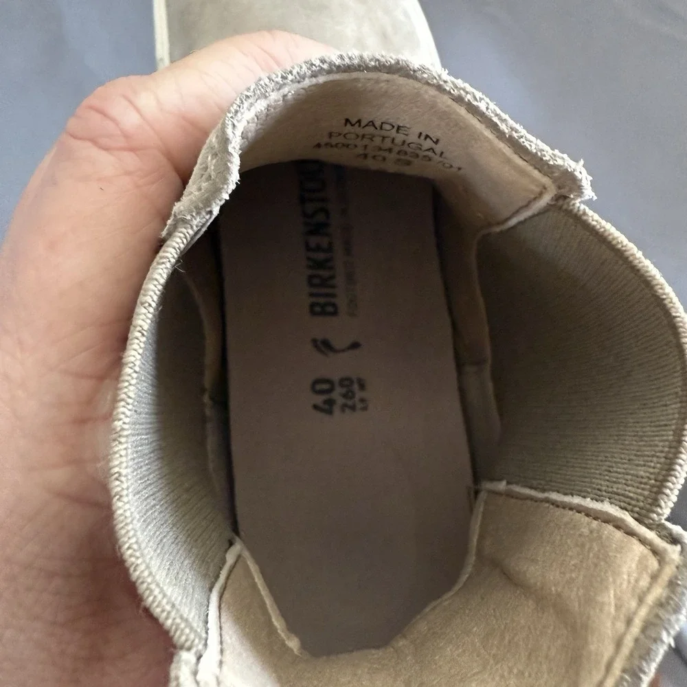 Birkenstock Bend‎ Chelsea Suede Leather Taupe Eu Size 40/W9-9.5 Medium/Narrow